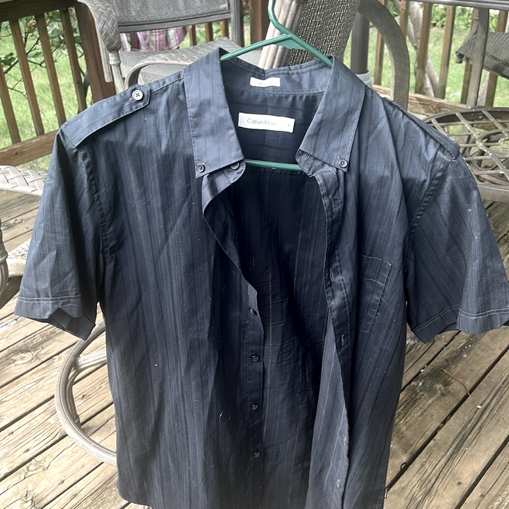CALVIN KLEIN cotton short sleeve shirt